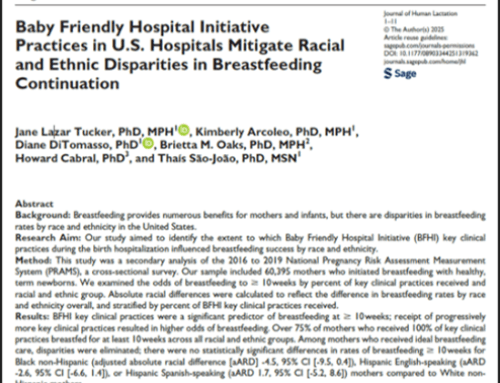Study Finds BFHI Practices Mitigate Racial and Ethnic Disparities in Breastfeeding Success