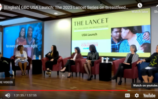 Lancet speakers on stage